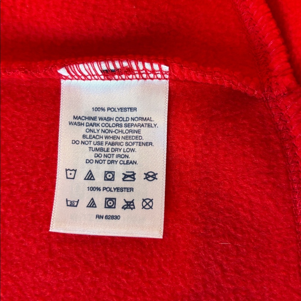 Lands’ End Zippered Fleece Hoodie in Orange Red Size 2X - Picture 7 of 7